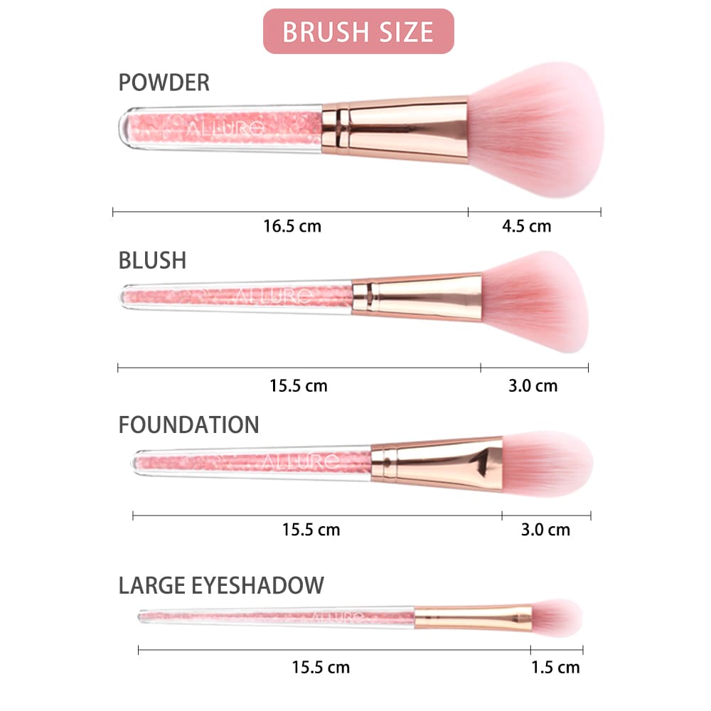 Allure Crystal 10 Makeup Brush Set Of 10-5