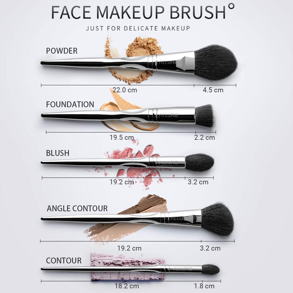 Allure Professional Makeup Brush Set With Makeup Brushes Bag (Pack Of 11)-3