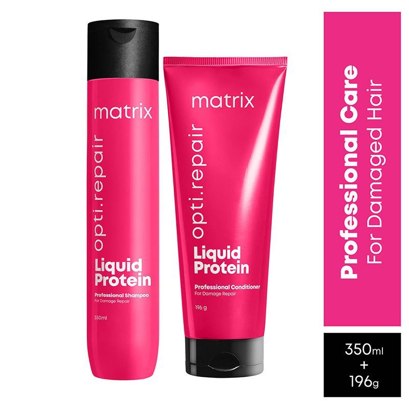 Matrix Opti.repair Shampoo + Conditioner With Liquid Protein For Damaged Hair 350+196g