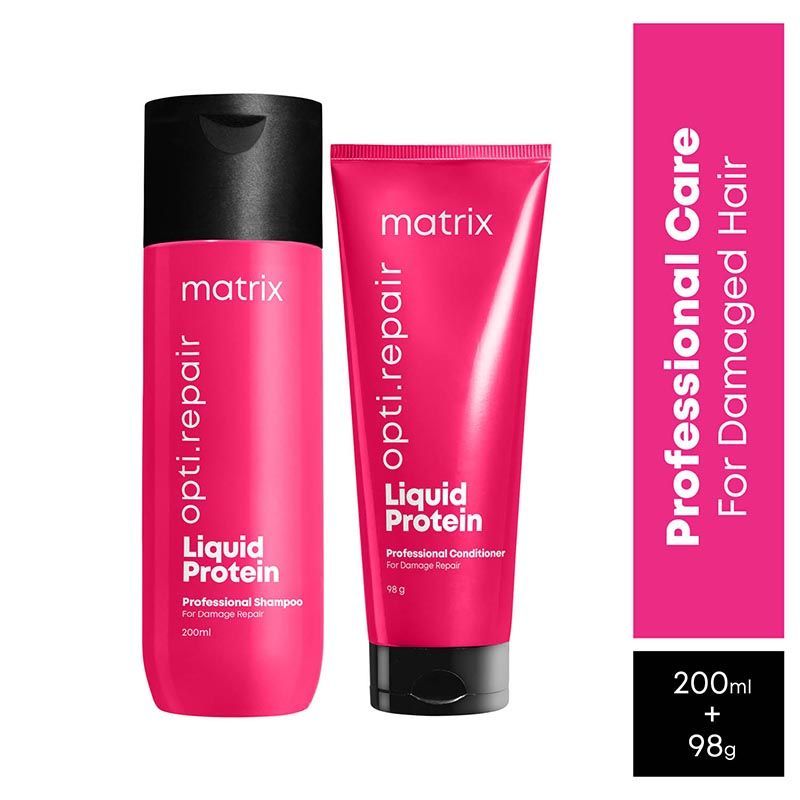 Matrix Opti.repair Shampoo + Conditioner With Liquid Protein For Damaged Hair 200+98g