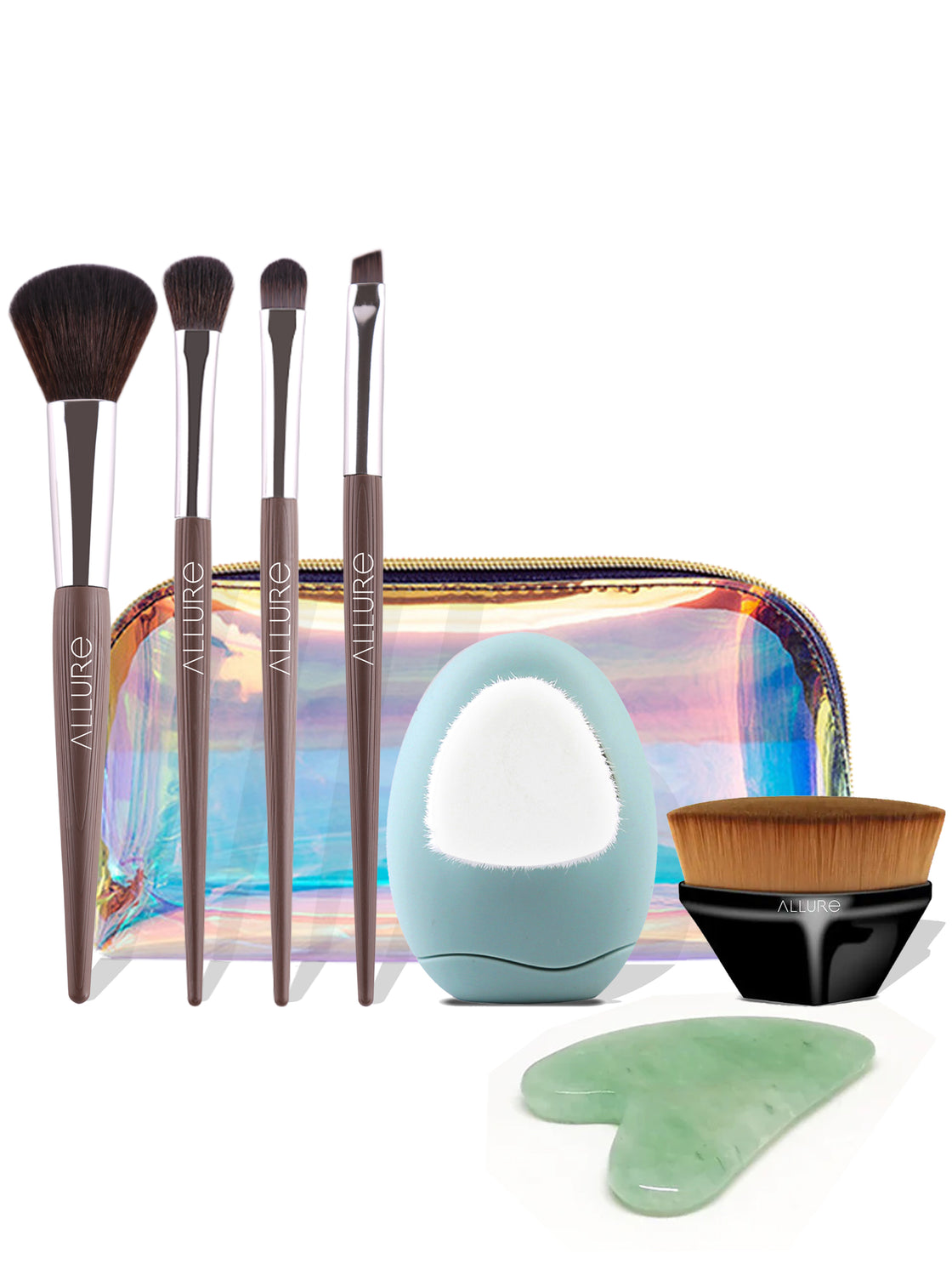 Gift Set Contains 4 Pc Makeup Brush Set & Essential Makeup Tools-2