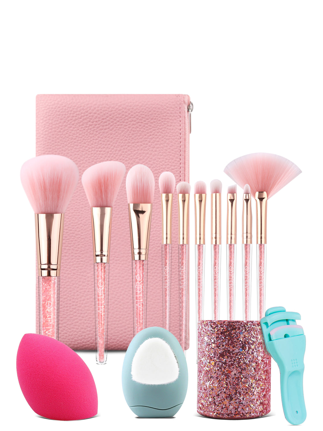 Gift Set Contains 10 Pc Makeup Brush Set & Other Essential Makeup Tools-3
