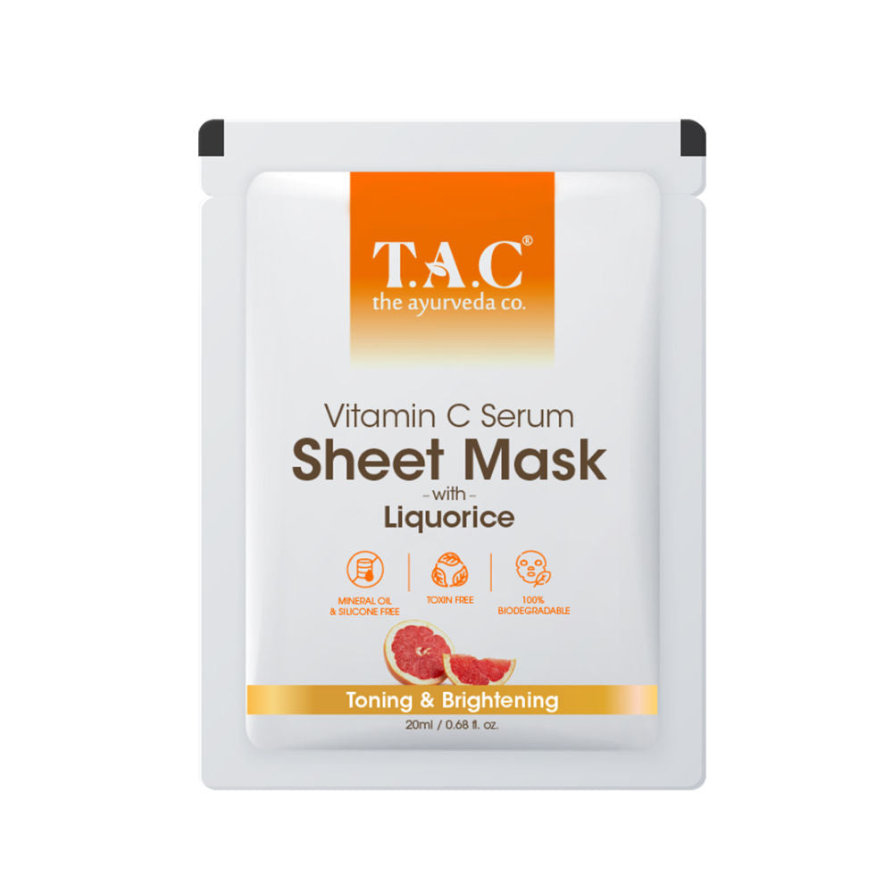 TAC - The Ayurveda Co. Vitamin C Serum Sheet Mask with Liquorice