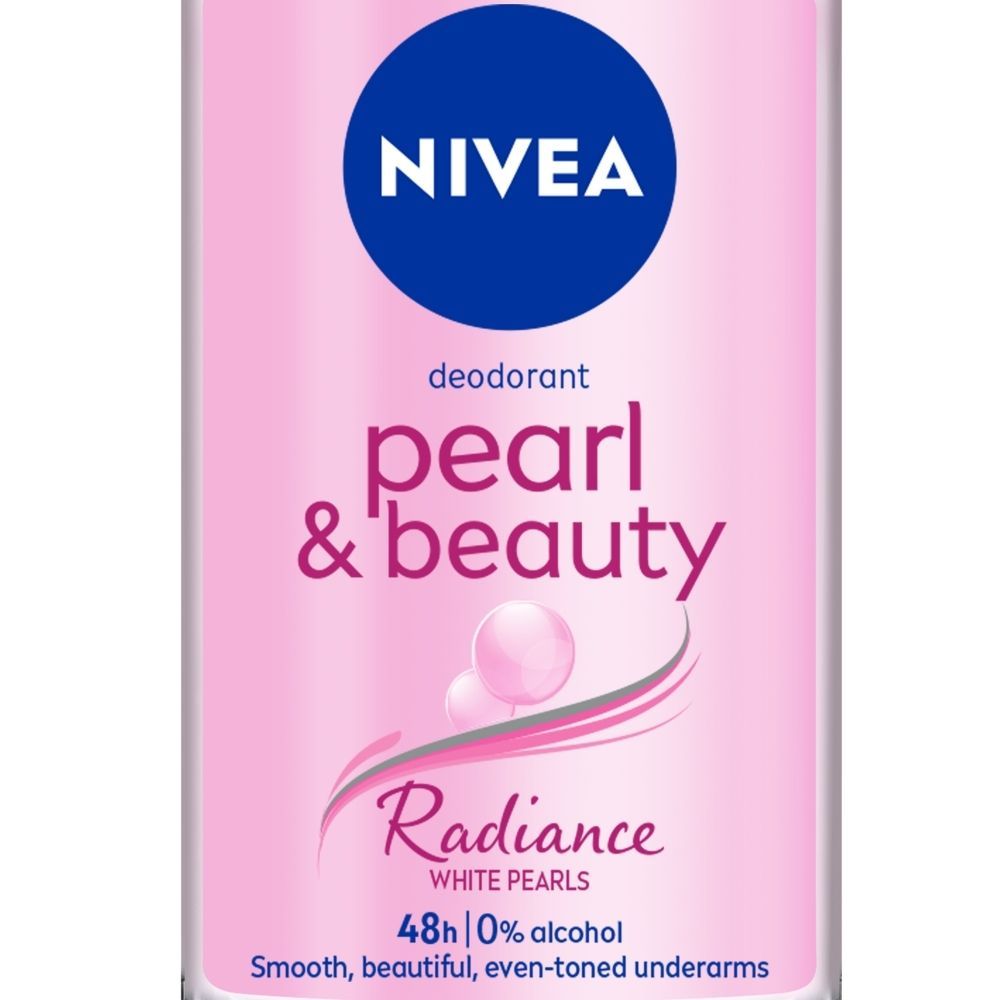 Nivea Pearl & Beauty Radiance Deo Roll On For Women, 48 Hr Odor Protection, 0% Alcohol