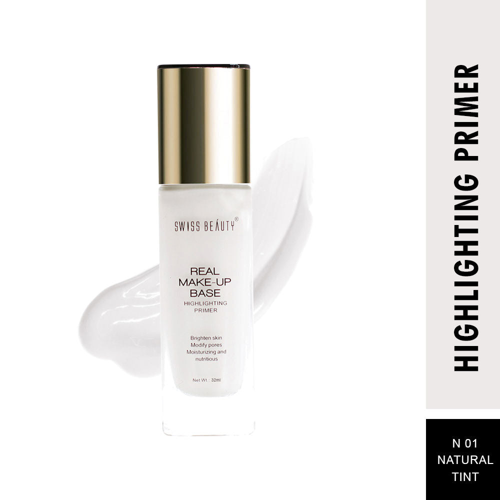 Swiss Beauty Real Make-Up Base Highlighting Primer - 01 Natural Tint (32Ml)