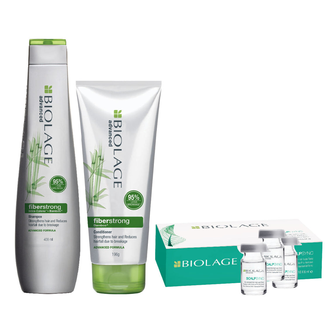 Matrix Biolage Anti-hairfall Regime With Fiberstrong Shampoo, Conditioner & Aminexil Hair Treatment