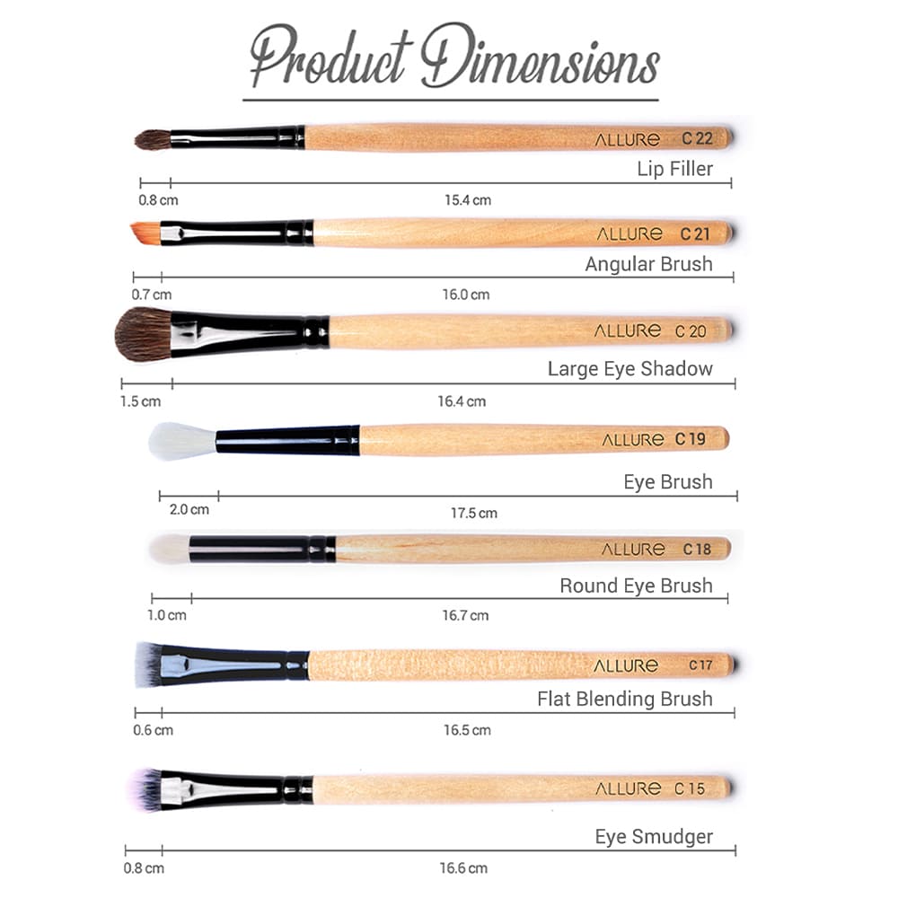 Allure Classic Eyes Makeup Brush Set Of 19 (Acke-19)-3