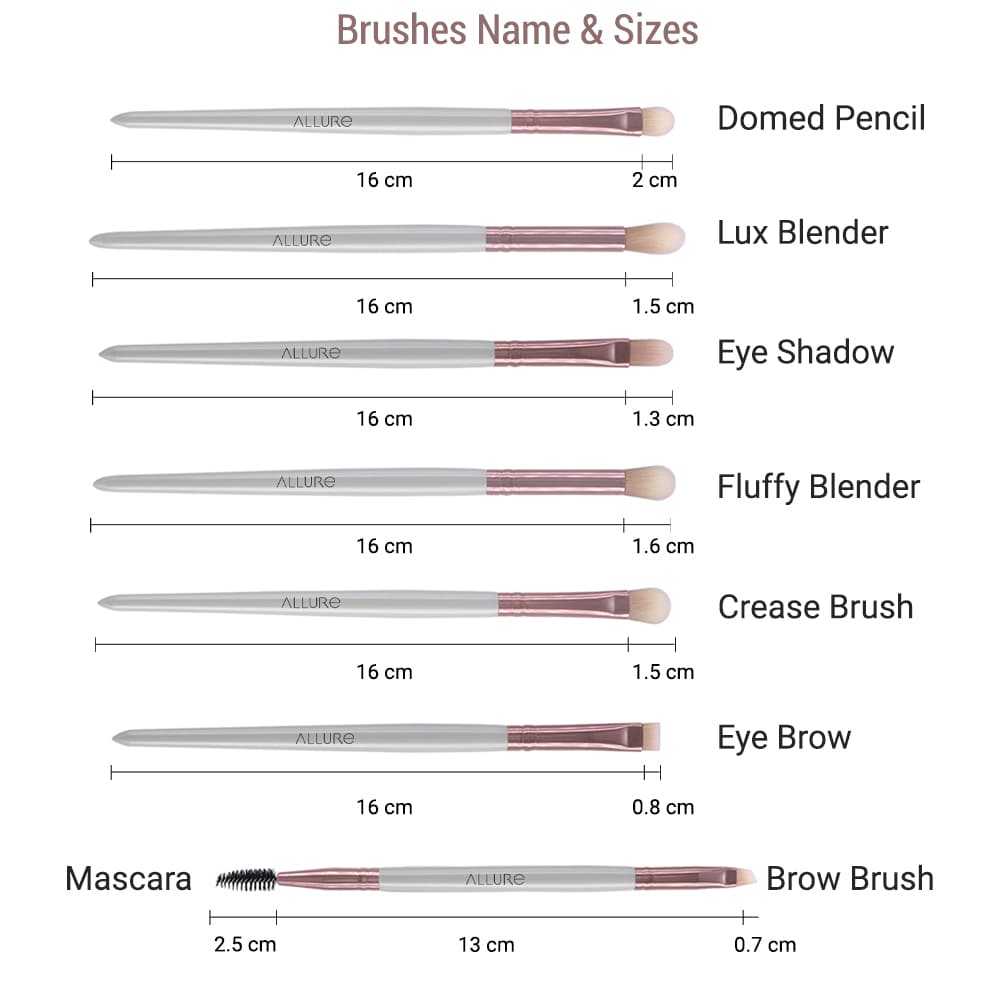 Allure Professional Makeup Brush Set (Rose Gold) With Elegant Makeup Brushes Bag (Pack Of 12)-6