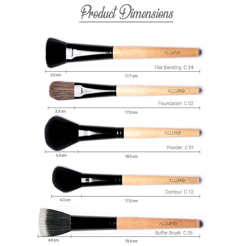 Allure Classic Makeup Brush Set Of 05 (Ackf1-05)-2