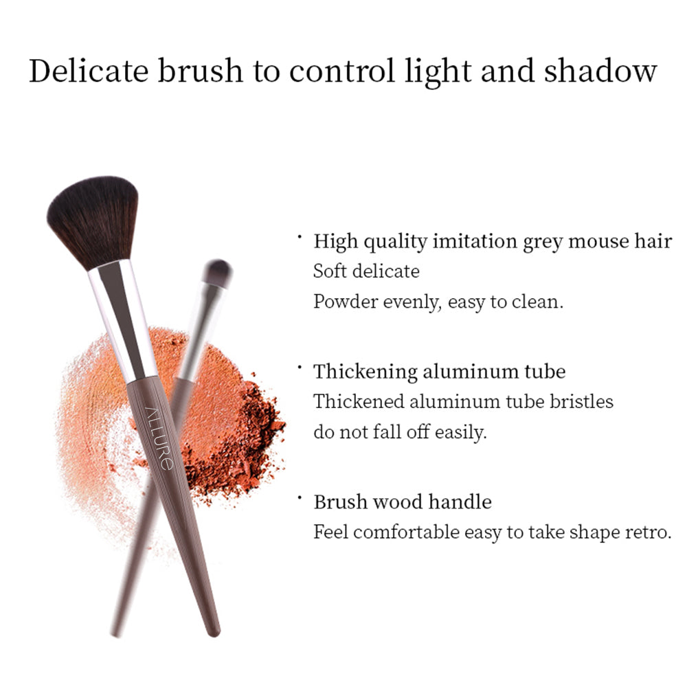 Allure Chocolate Brown Makeup Brush Set Of 4-3