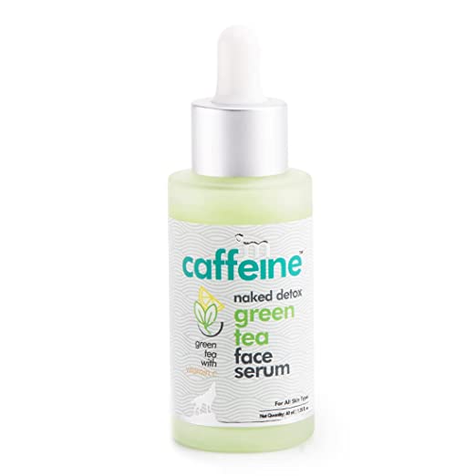 MCaffeine Vitamin C Green Tea Face Serum for Glowing Skin with Hyaluronic Acid - Reduces Dark Spots 40 ML