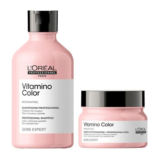 Loreal Professional Vitamino Color Shampoo 300ml & Hair Mask 250gm, Serie Expert