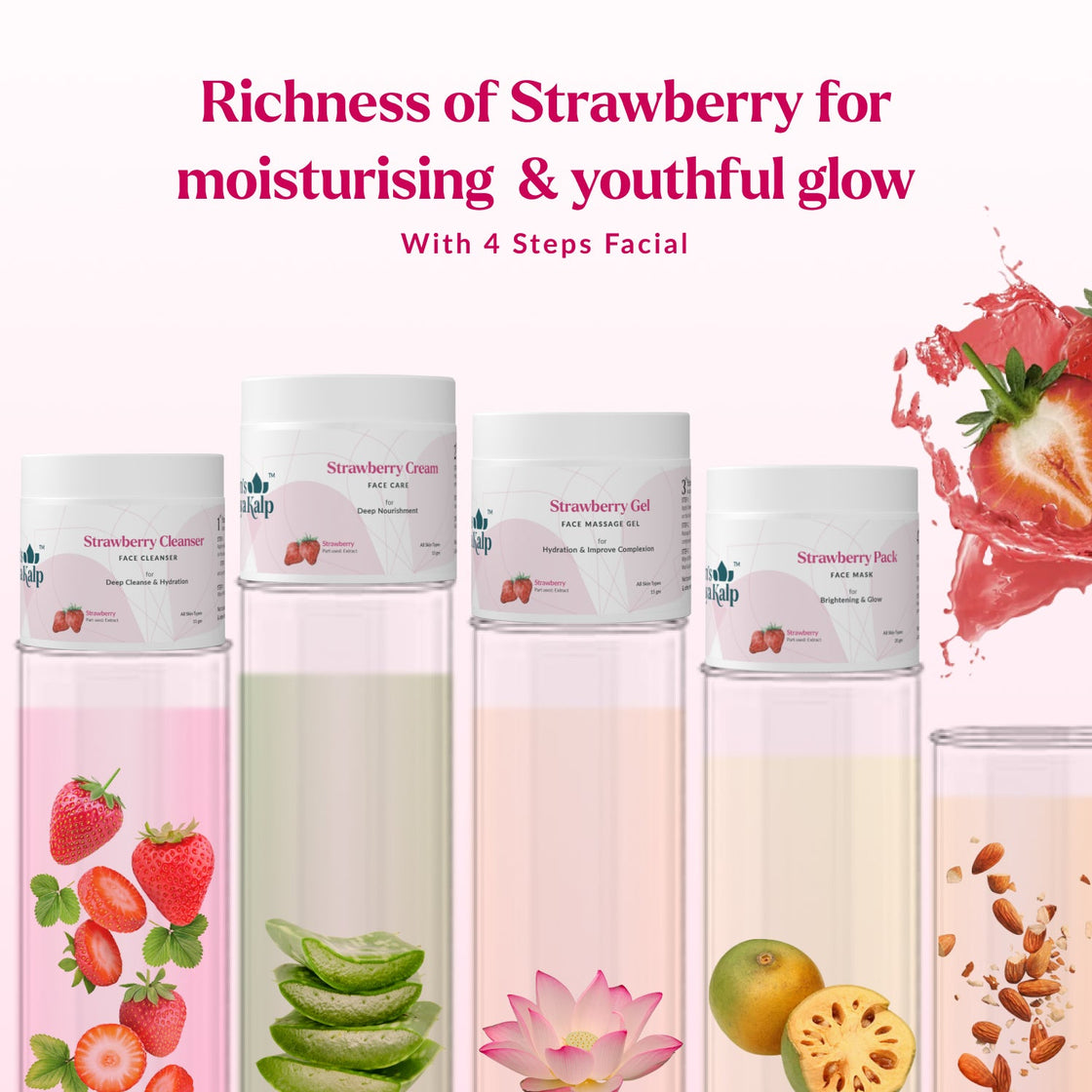 Kulsum's Kaya Kalp Herbals Strawberry Facial Kit 15GM