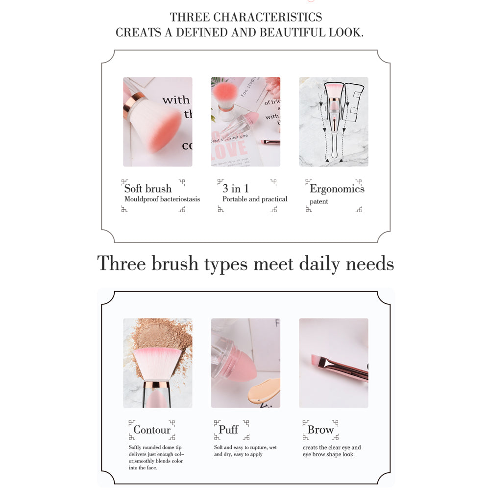 Allure 3 In 1 Multi Functional Face Brush-4