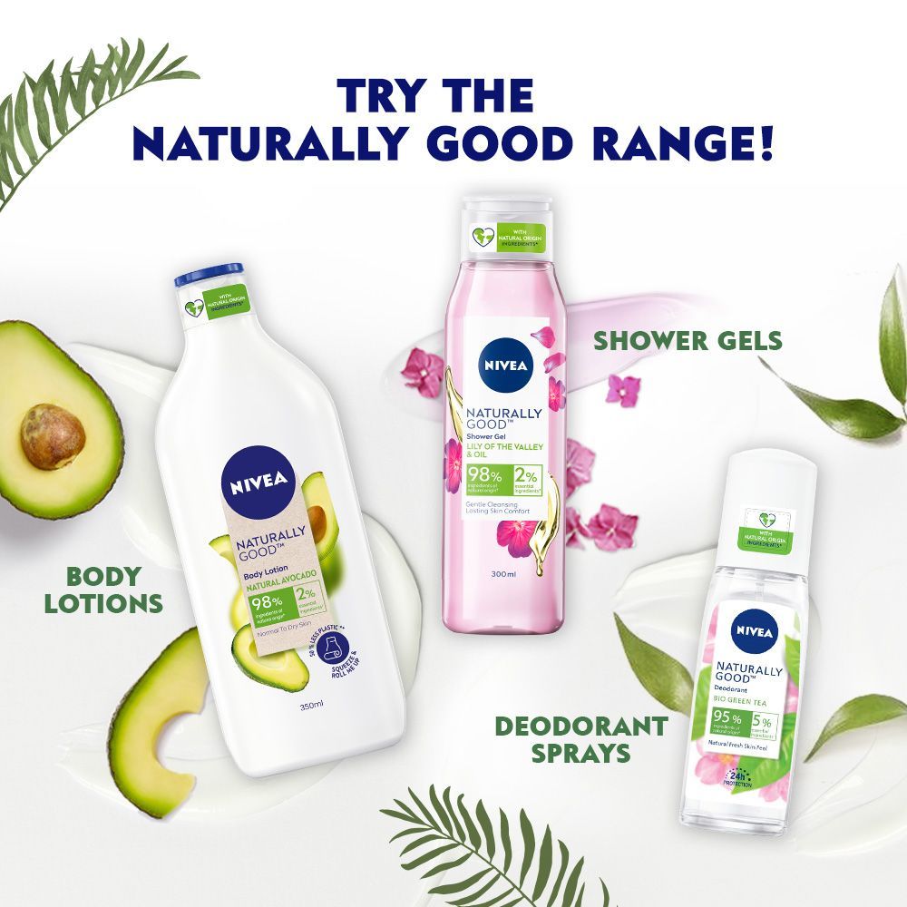Nivea Naturally Good Deodorant Roll On,Bio Aloe Vera with Natural Fresh Skin Feel,Vegan Formula
