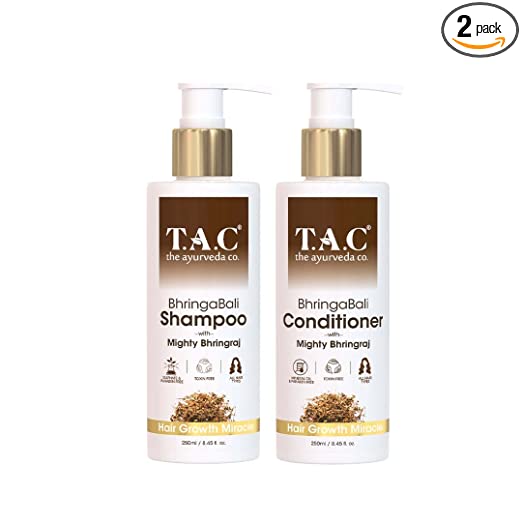 Tac - The Ayurveda Co. Combo Of Bhringabali Hair Shampoo & Conditioner for Women & Men