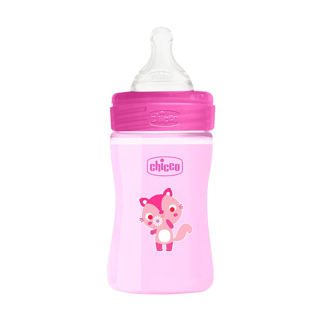 Chicco Well-Being Baby Coloured Feeding Bottle for Babies & Toddlers, 150ml, Pink