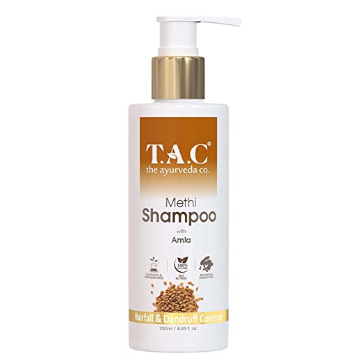 TAC - The Ayurveda Co. Methi Natural Hair Shampoo for Smooth & Soft Hair Women & Men 250ml