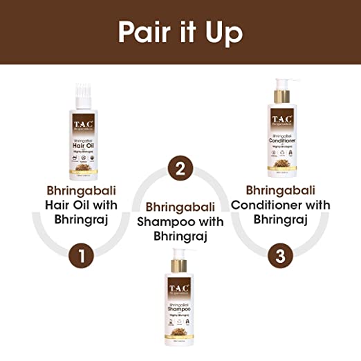 TAC - The Ayurveda Co. Bhringabali Hair Shampoo for Hairfall Control, Anti Dandruff with Bhringraj  (250 ml)