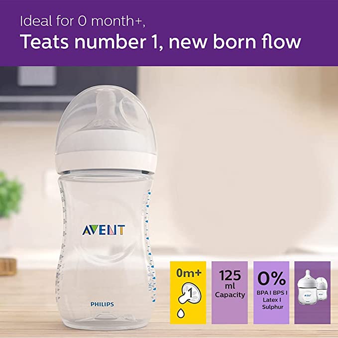 Philips Avent Natural 2.0 Bottle 125Ml Pack Of 2 India Scf030/20-5