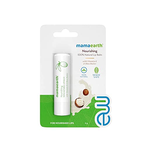 Mamaearth Nourishing Lip Balm 100% Natural with Vitamin E and Shea Butter - 3 g