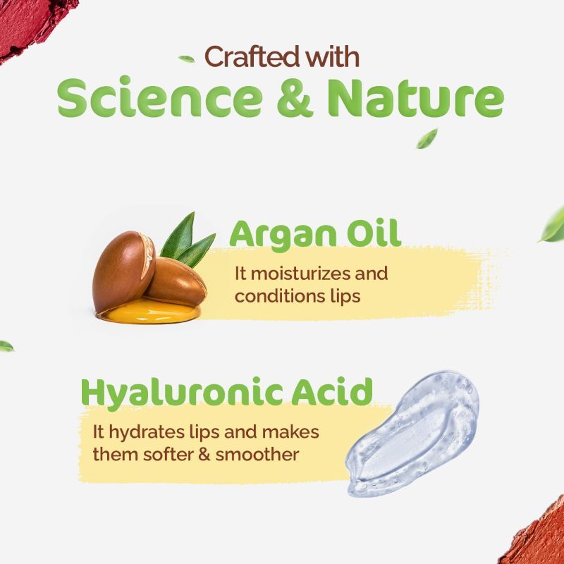 Mamaearth Hydra-matte Crayon Transferproof Lipstick With Argan Oil - Passionfruit Wine-5