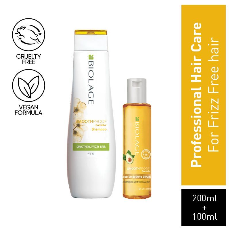 Matrix Biolage Smoothproof Shampoo + Smoothproof Serum - For Frizz-Free Hair 200ML+100ML