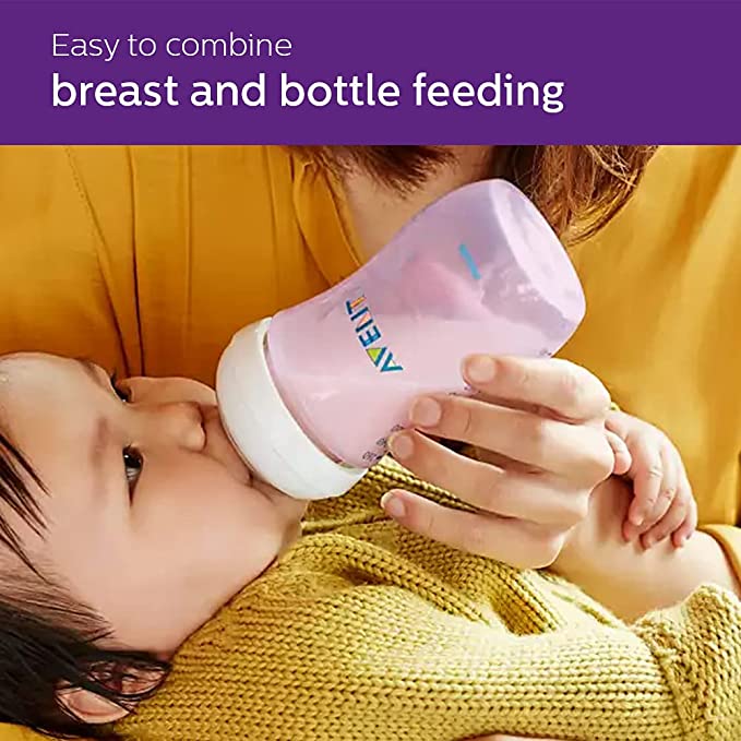 Philips Avent Natural 2. 0 Pink Feeding Bottle 260Ml Scf034/10-2