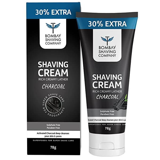 Bombay Shaving Company Charcoal Shaving Cream - 78g, Black
