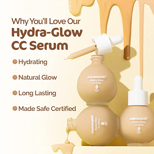 Mamaearth Hydra-Glow CC Cream Serum with Vitamin C & Hyaluronic Acid - 03 - Honey - 30 ml-4