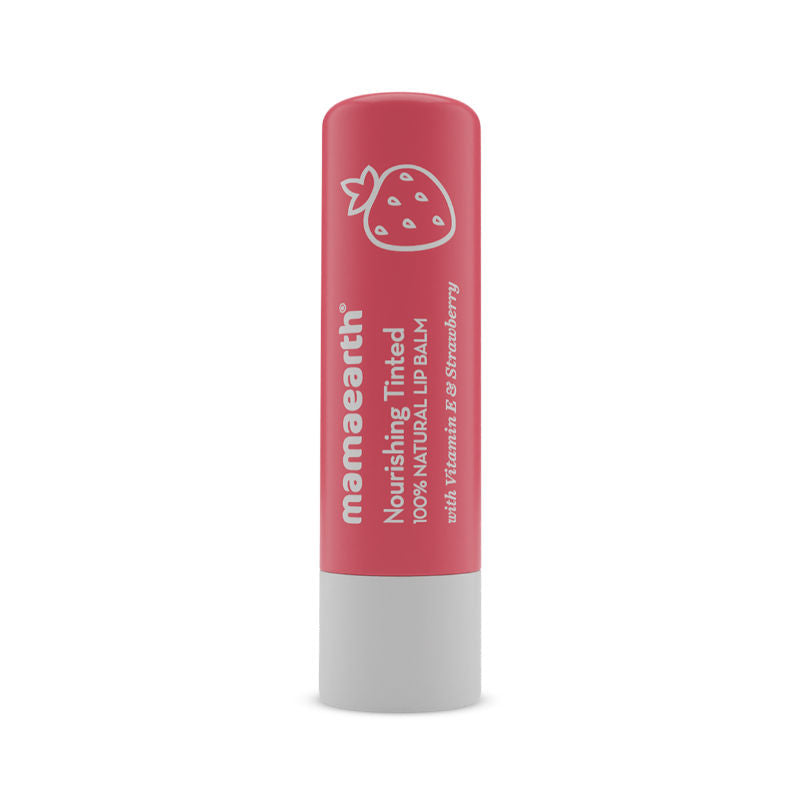 Mamaearth Nourishing Tinted 100% Natural Lip Balm - Strawberry