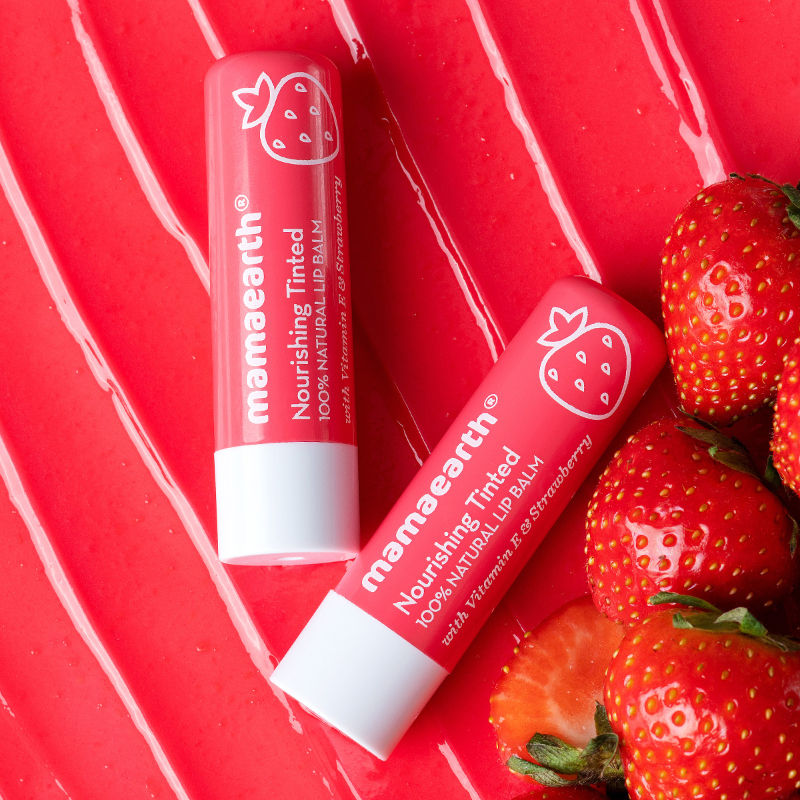Mamaearth Nourishing Tinted 100% Natural Lip Balm - Strawberry-2