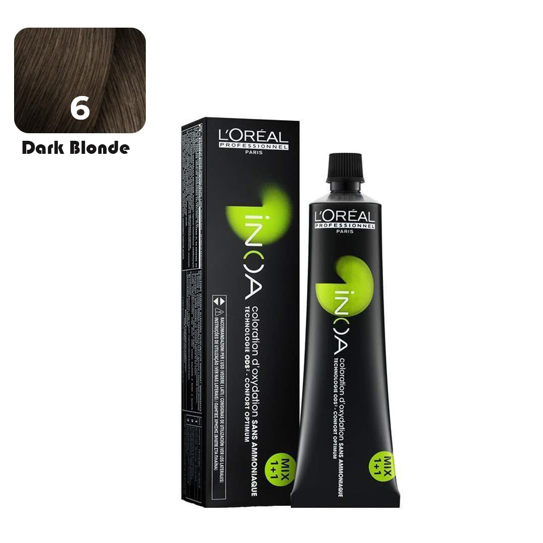 Loreal Inoa Ammonia Free Hair Color 60G 6 Dark Blonde