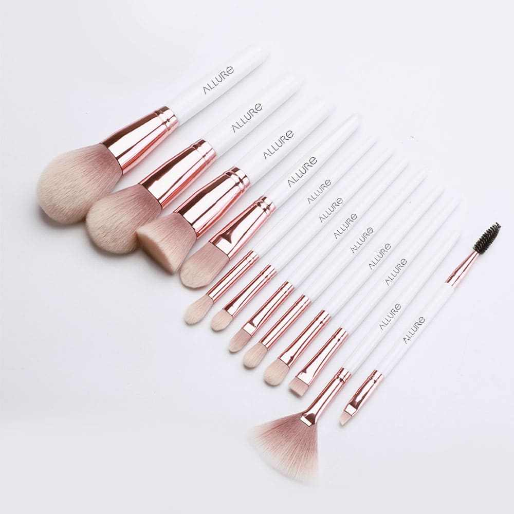 Allure Professional Makeup Brush Set (Rose Gold) With Elegant Makeup Brushes Bag (Pack Of 12)-3