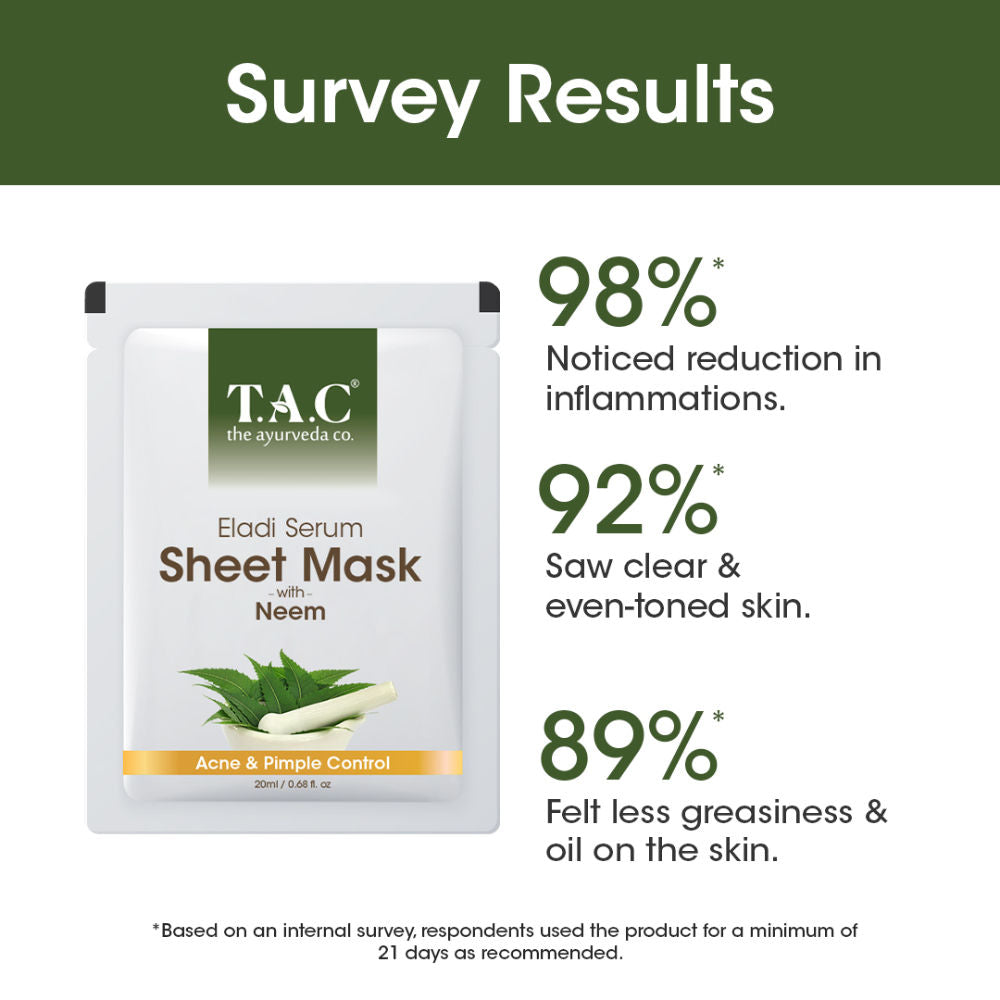 TAC - The Ayurveda Co. Eladi Serum Sheet Mask with Neem