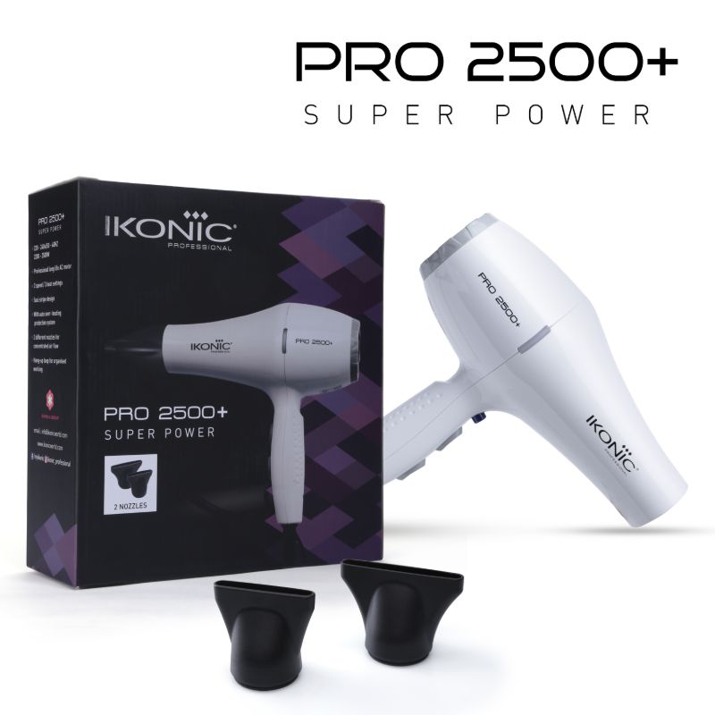 Ikonic Professional HD 2500+ Pro Dryer (White)