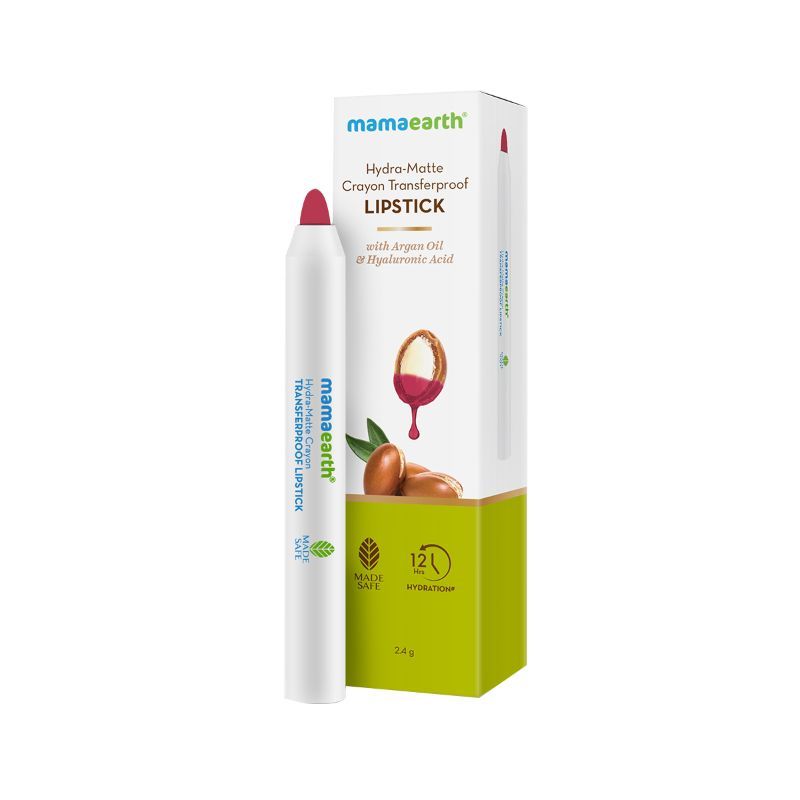 Mamaearth Hydra-matte Crayon Transferproof Lipstick With Argan Oil - Lychee Pink-2