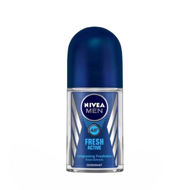 Nivea Men Deodorant Roll On Fresh Active, 48h Long lasting Freshness