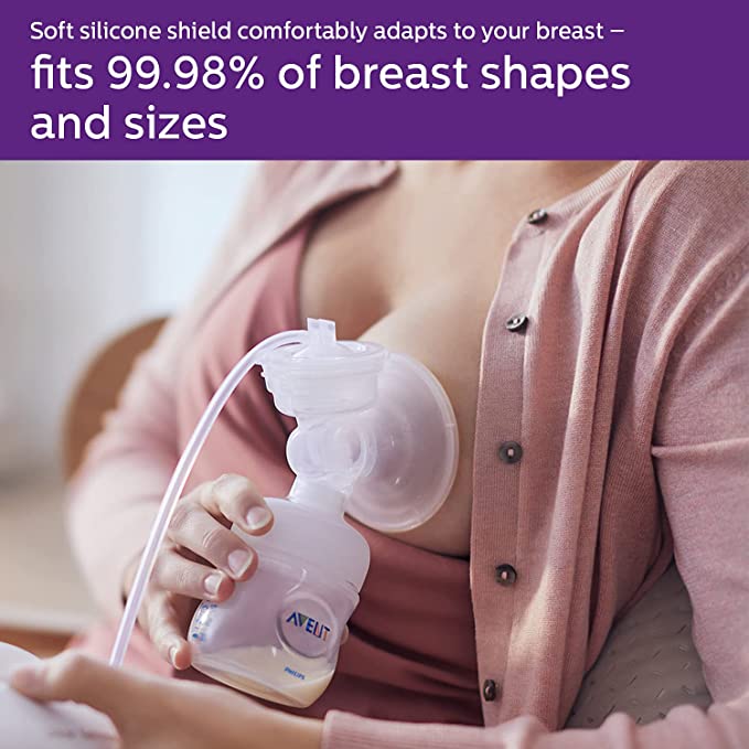 Philips Avent Electric Single Breast Pump Scf395/11, Personalised Experience, Flexible Silicone Cushion, Bottle, Natural Motion Technology, Quiet Motor, Pink, White-3