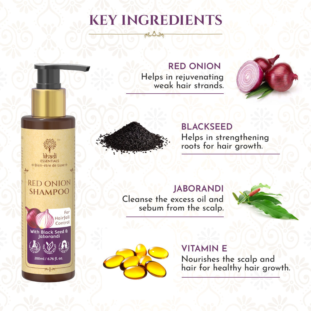 Khadi Essentials Red Onion Shampoo 200ml