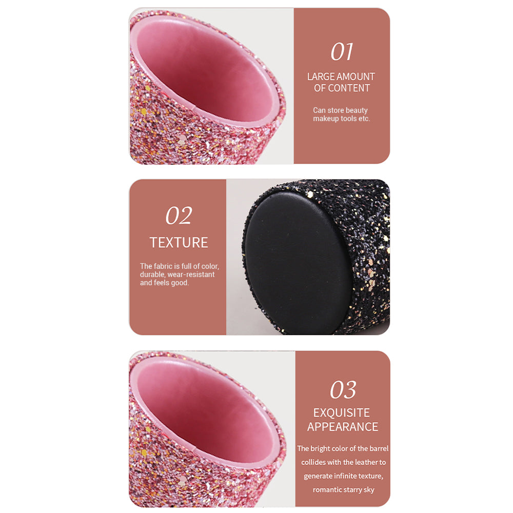 Allure Makeup Brush Storage Barrel - Pink-3