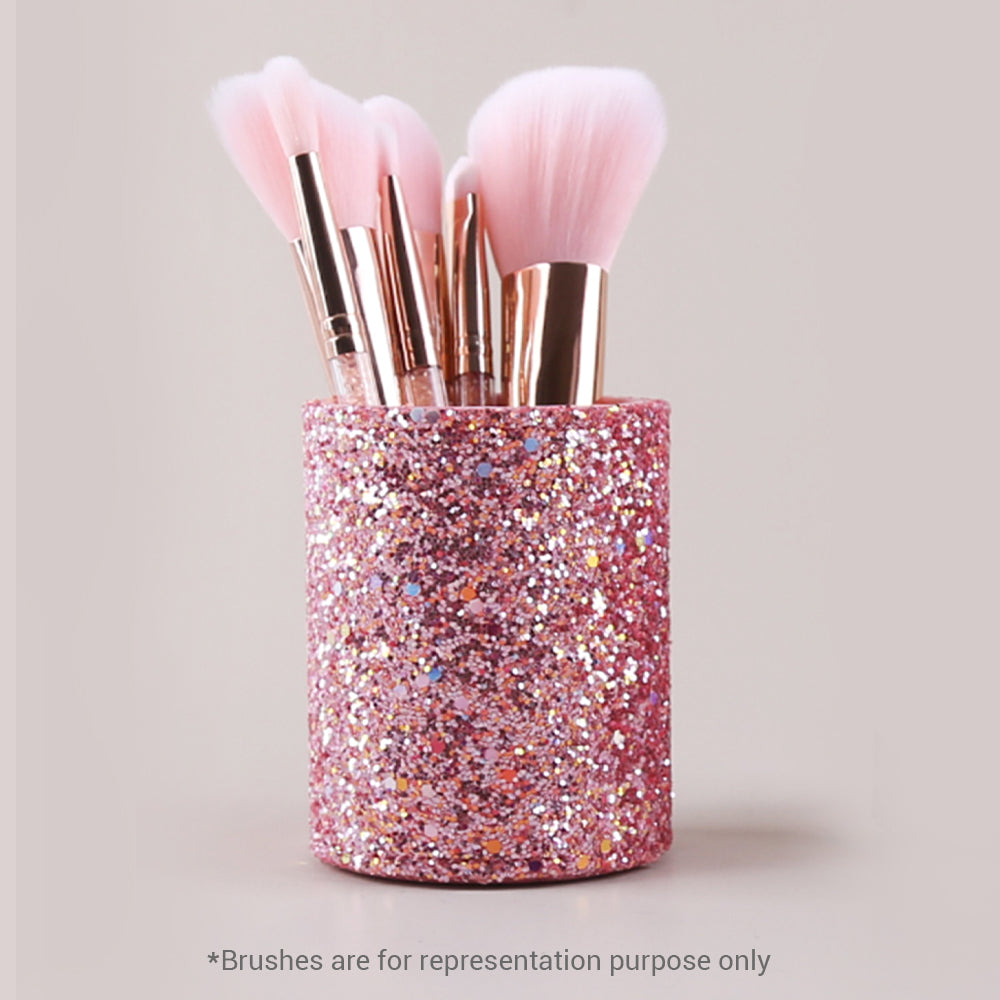 Allure Makeup Brush Storage Barrel - Pink-2