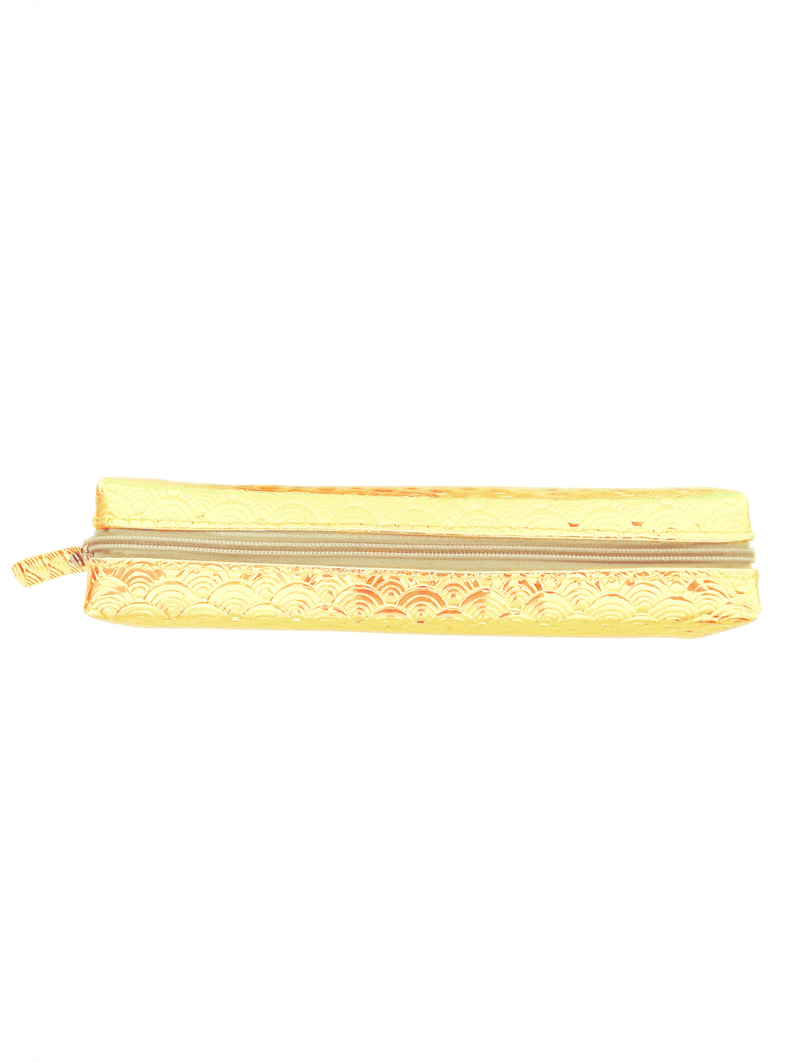 Allure Shiny Cosmetic Pouch - Yellow-3