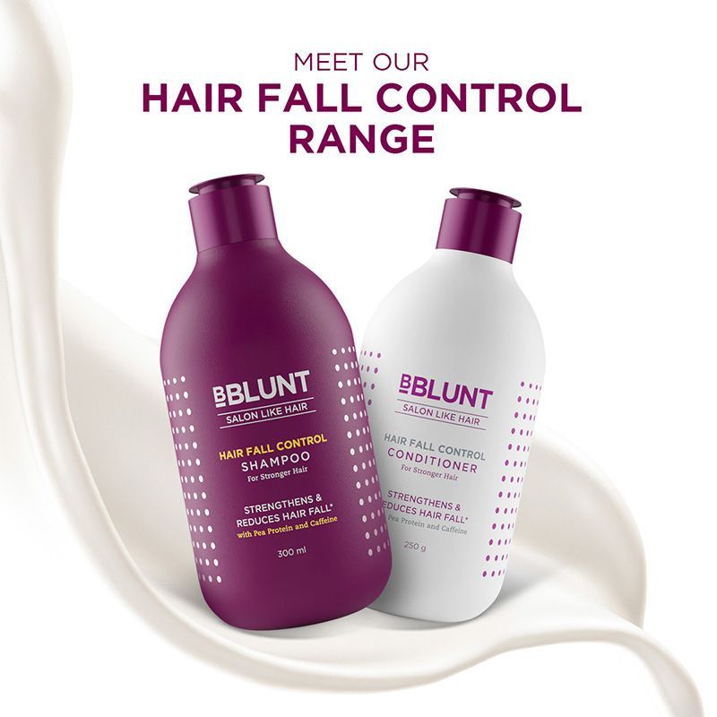 Bblunt Hair Fall Control Shampoo With Pea Protein & Caffeine For Stronger Hair (300Ml)-4