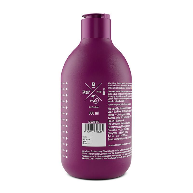 Bblunt Hair Fall Control Shampoo With Pea Protein & Caffeine For Stronger Hair (300Ml)-6