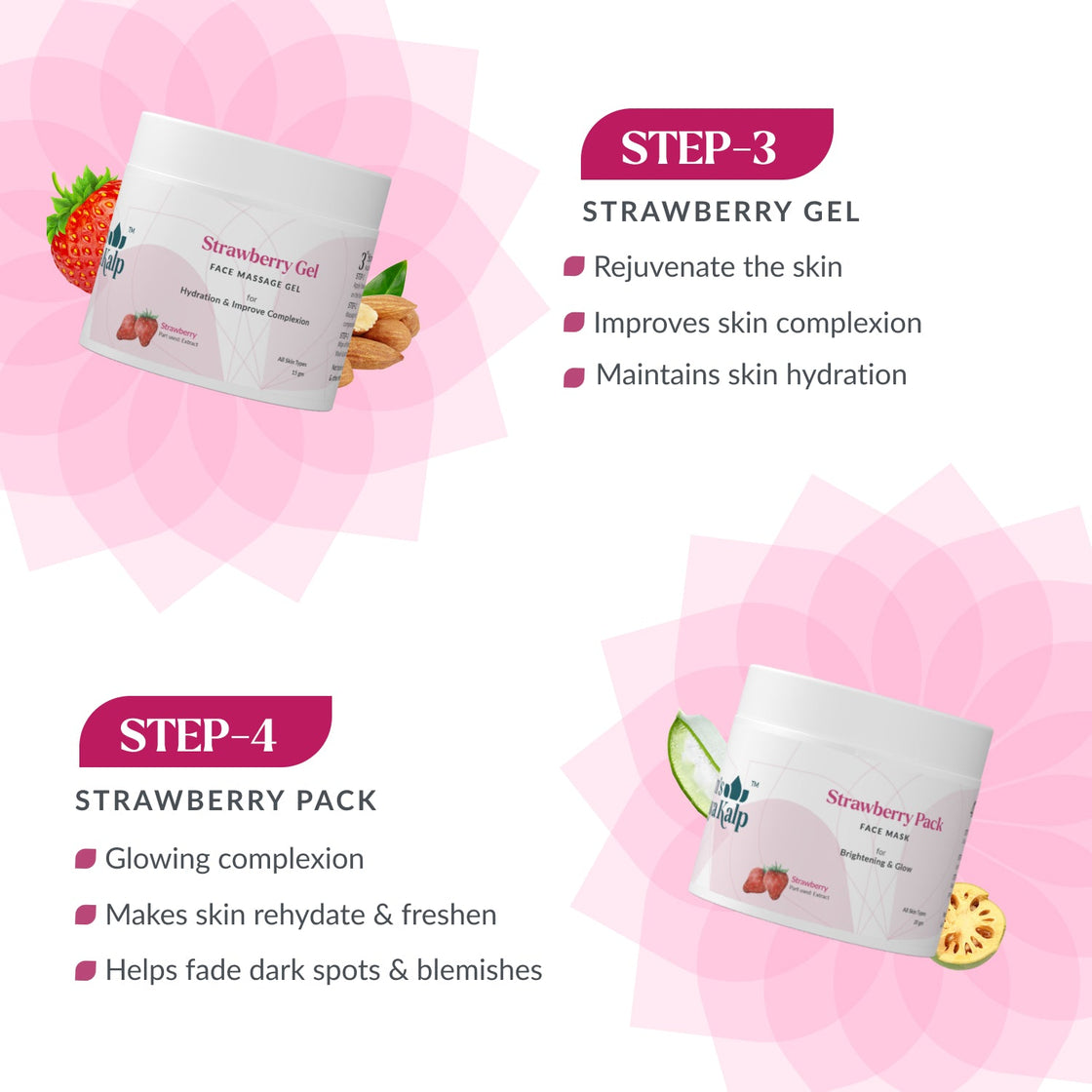 Kulsum's Kaya Kalp Herbals Strawberry Facial Kit 15GM