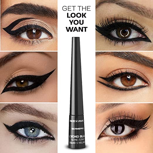 Roll Over Image To Zoom In Faces Canada Beyond Black Long Stay Liquid Eye Liner Black 2.5 Ml-5