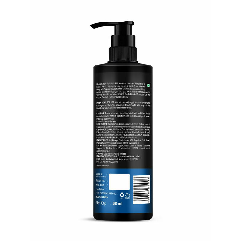 Beardo Dandruff Control Sulphate Free Shampoo (200ml)