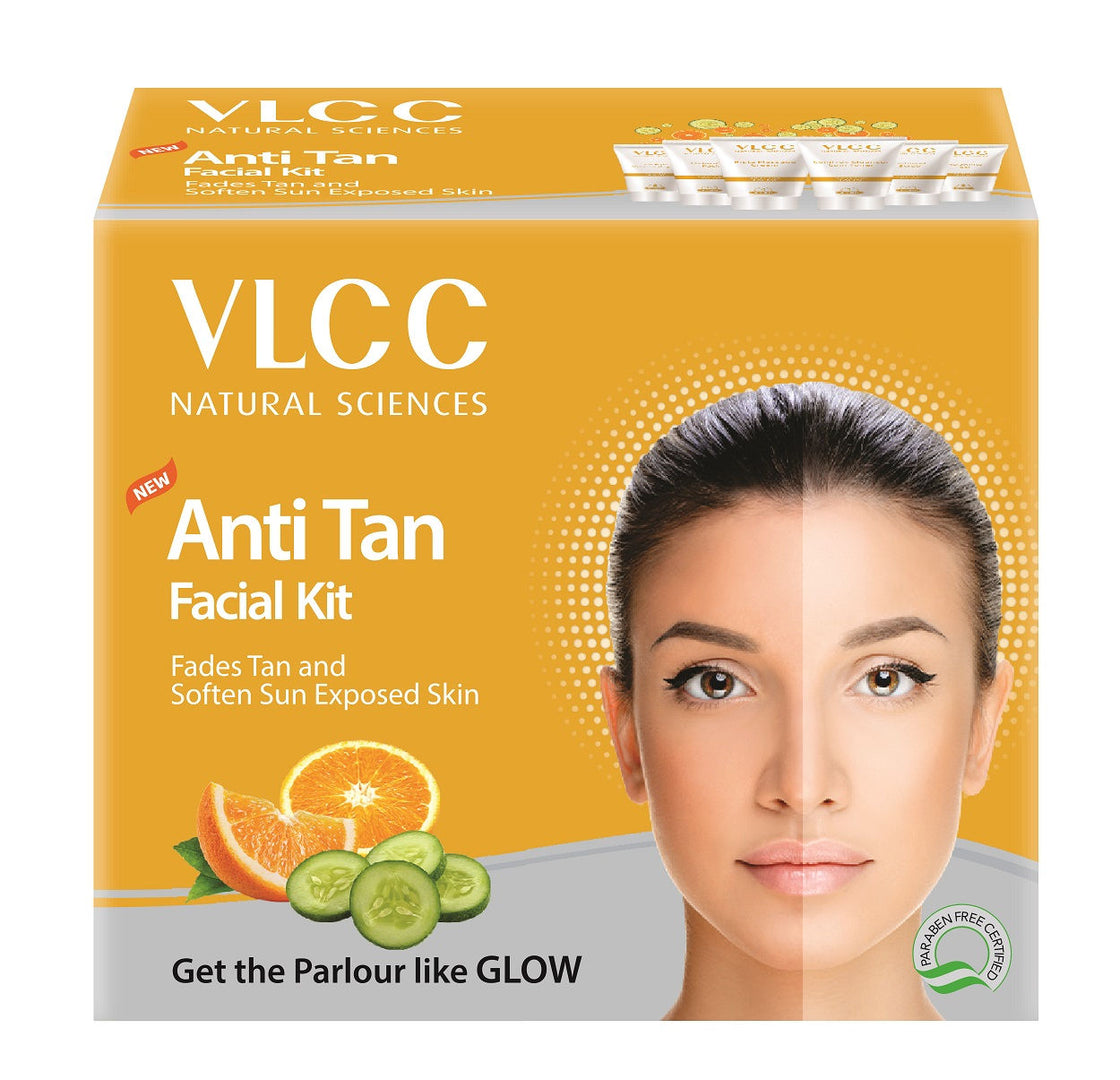 VLCC Anti Tan Single Facial Kit Fades Tan & Softens Sun Exposed Skin (60gm)