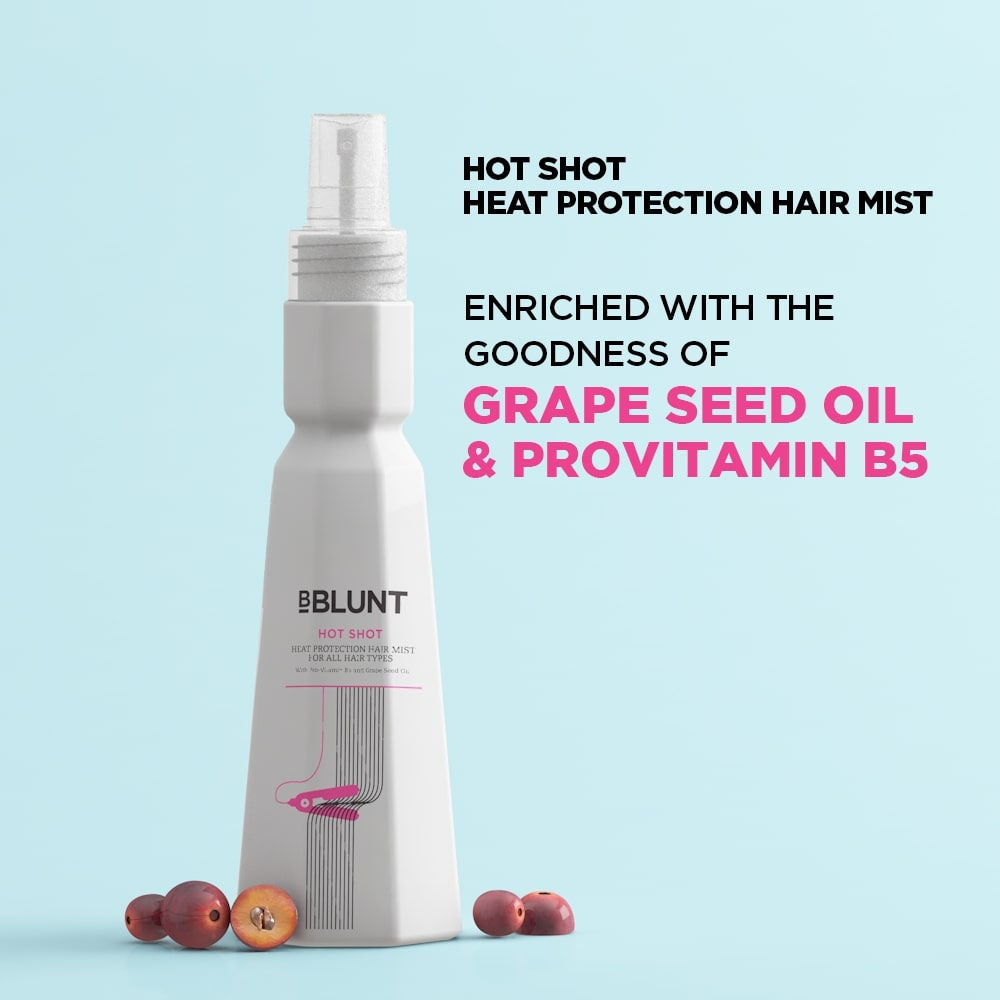 Bblunt Hair Styling Combo, Hot Shot Heat Protection Mist , & Hold Spray (2 Pcs)-4